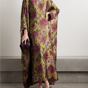 Dima Ayad satin-jacquard kaftan